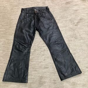 Men's Black Leather Pants